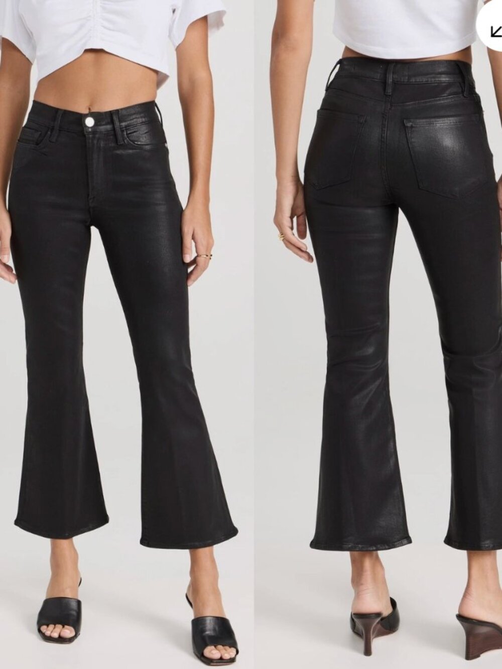 Frame Le Crop Pleather Jeans